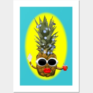 Party Pineapple Posters and Art